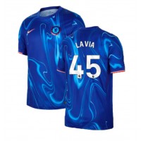 Camiseta Chelsea Romeo Lavia #45 Primera Equipación Replica 2024-25 mangas cortas